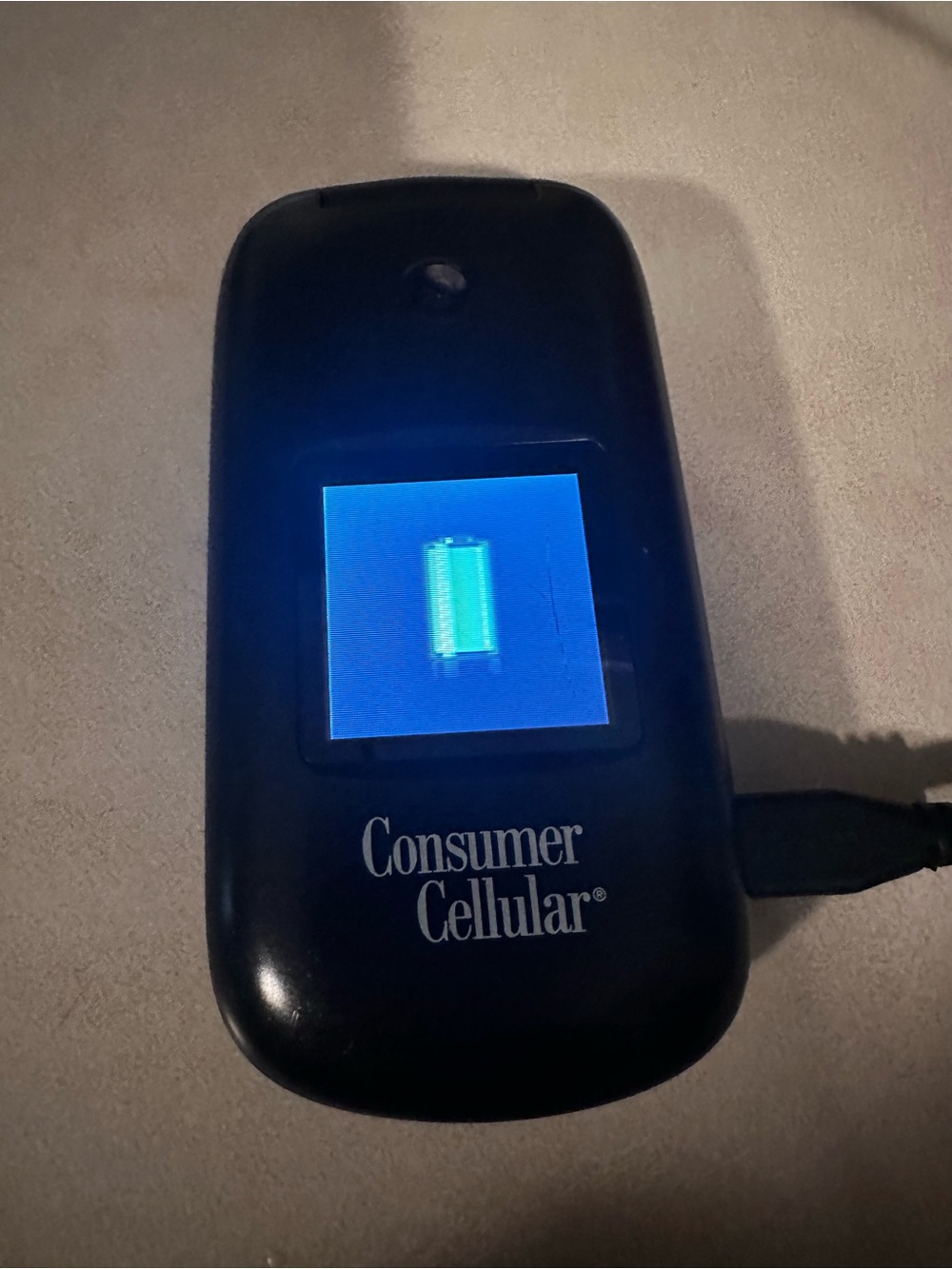 Consumer Cellular Black Flip Phone with Display